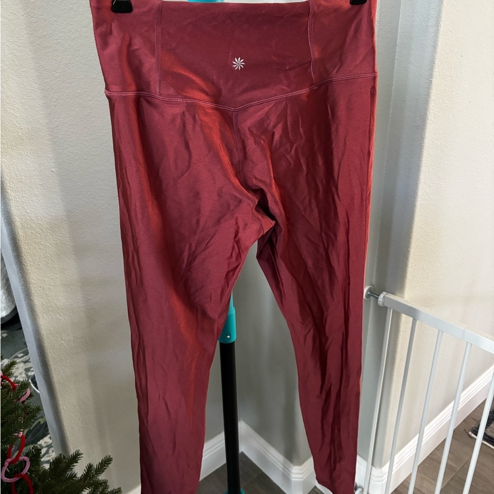 Athleta red elation shine high rise tight - Picture 3 of 8